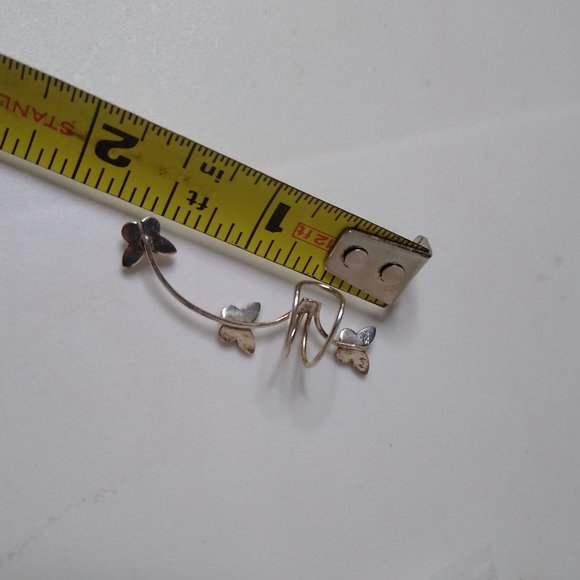 925 Silver Butterfly Single Ear Cuff (Right Ear) - Picture 11 of 11